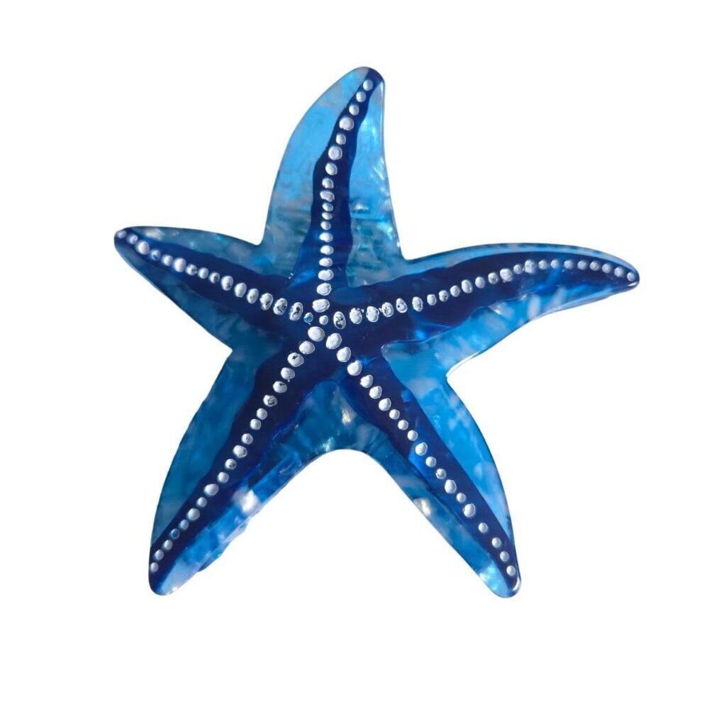 Sea Starfish Hair Clips Acetate Fashion Claw Clips for Women Big Blue